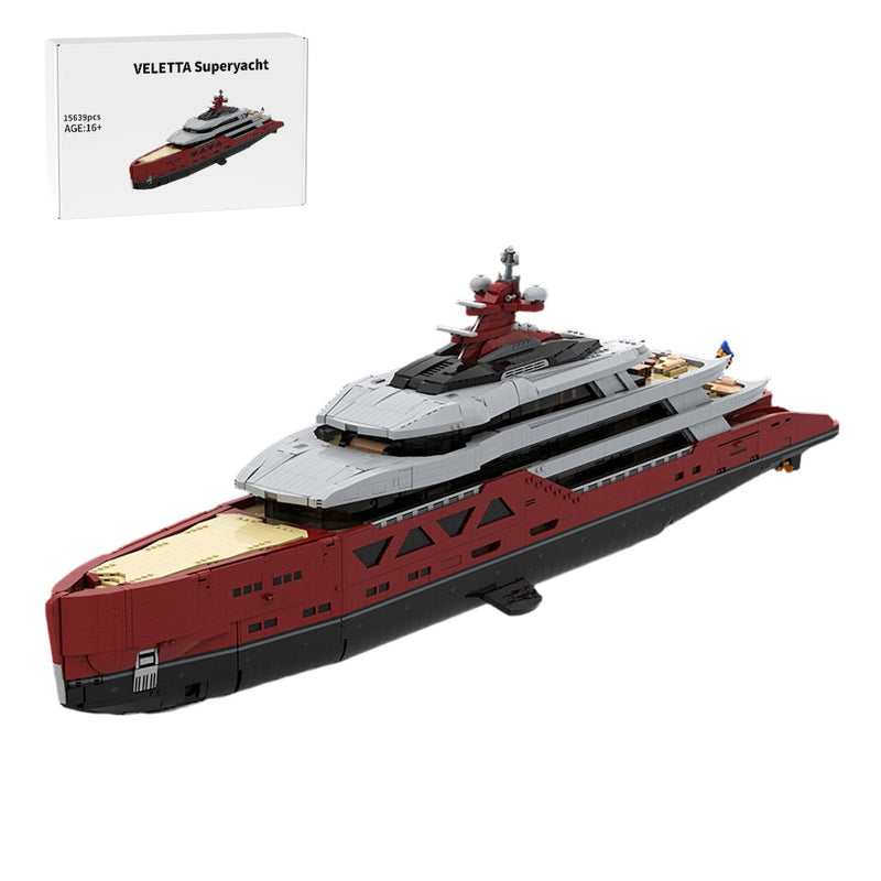 MOC-254412 120CM Modular Luxury Yacht Building Blocks Set-15639PCS enginediyshop