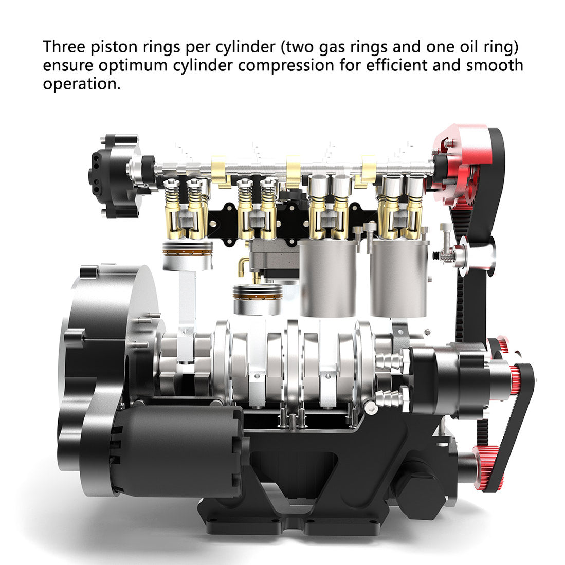 ENJOMOR GS-L4 Engine 36cc Water-Cooled 4-Stroke DOHC Inline Four-Cylin ...