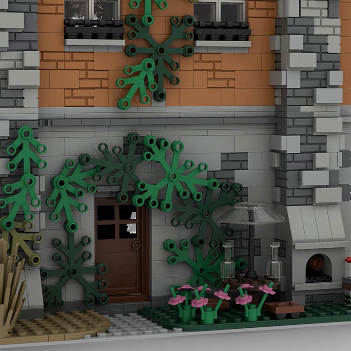 MOC-46504  Old Town Hostel  Creative Street View Building Blocks Compatible with Other Brands Street View (5286PCS) enginediyshop