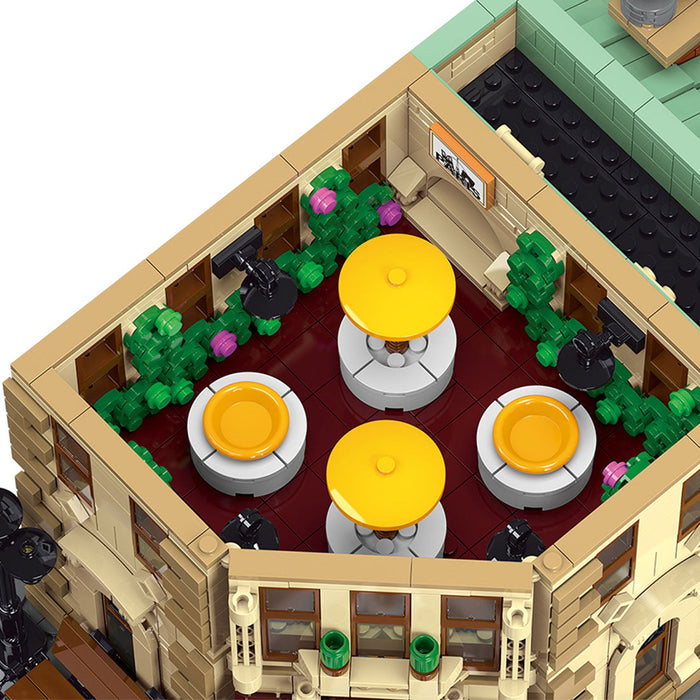 MOC-160521 Restaurants in Paris with Lights Modular Small Particles Building Blocks Set (3104PCS) enginediyshop