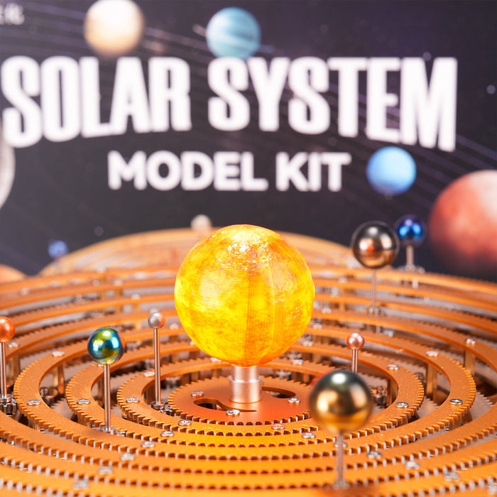 Metal DIY Mechanical Solar System Model Kit, Dynamic Orbital Desk Ornament -600+PCS enginediyshop