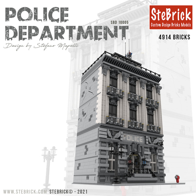 MOC-4652 Large-scale Police Department Building Blocks MOC Set Toys (4914PCS) enginediyshop