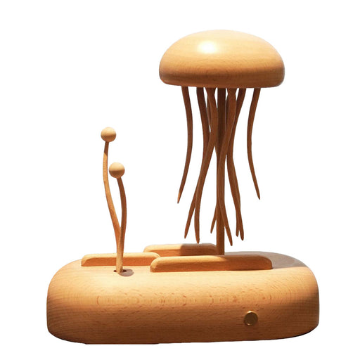 Illuminated Wooden Jellyfish Dynamic Model Desktop Stress-Relief Decor enginediyshop