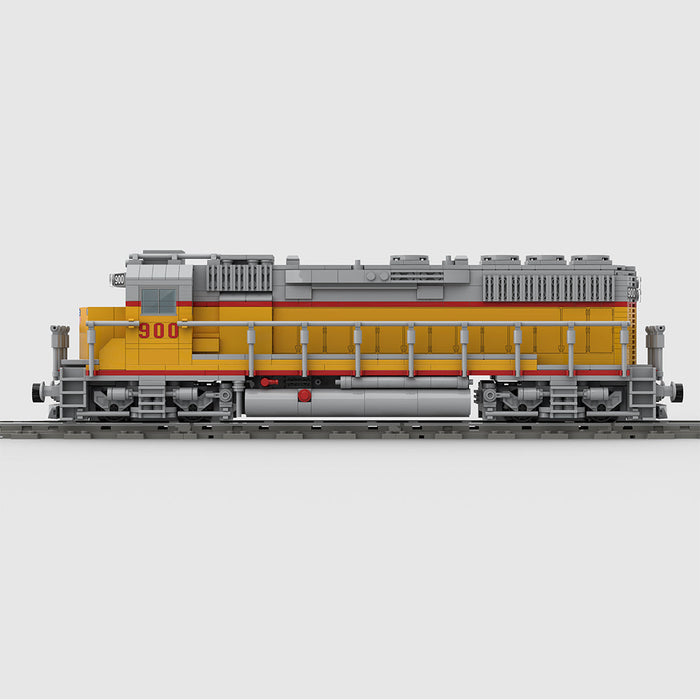 MOC-180032 GP40 4-axle Diesel Electric Locomotive Train DIY Assembly Toy Building Blocks Set ( Speed Control Dynamic Version/1146PCS) enginediyshop
