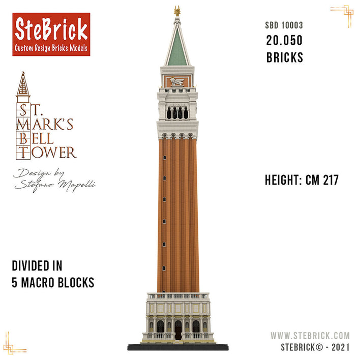 MOC-99638 1/50 St-Mark's Bell Tower Building Blocks MOC Set Toys (20050PCS) enginediyshop