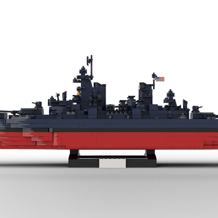 MOC 1/300 Scale USS New Jersey BB-62  WWII Artillery Warship kit-3734PCS enginediyshop