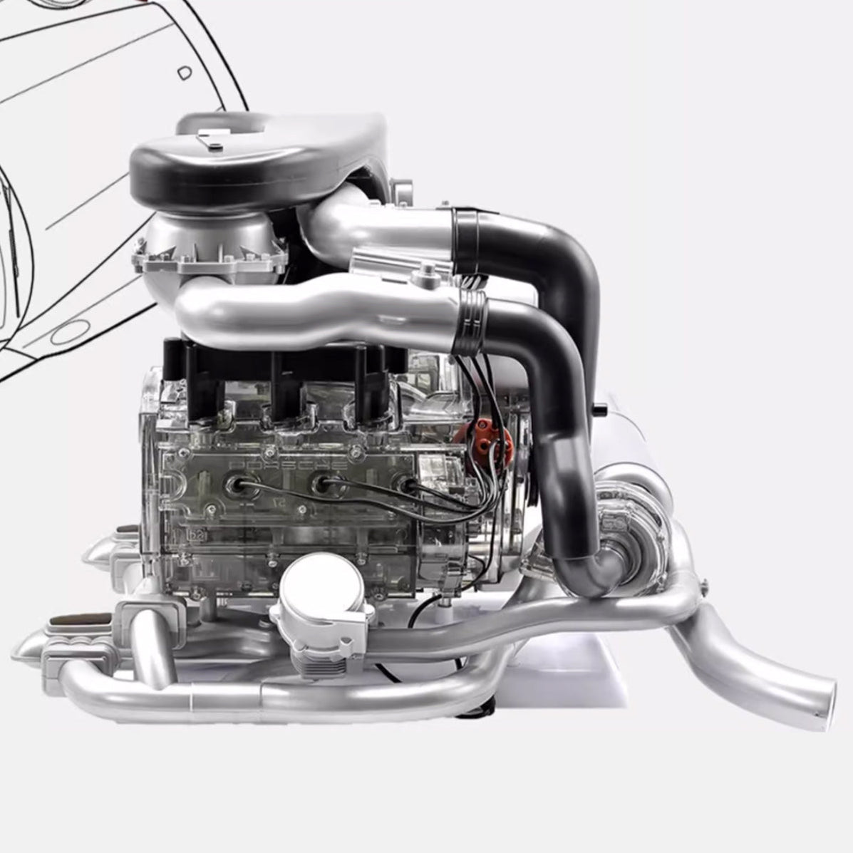 1/3 Scale DIY Turbo Engine Model Kit - Electric Motorized Horizontal O ...