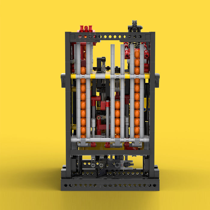 MOC-111898 Vertical Basketball-driven Clock Building Blocks Set(Dynamic Version/1481PCS）