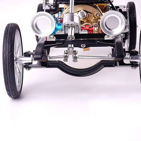 TECHING Retro-Auto mit Einzylinder-Motormodellbausatz, der funktioniert - 230 Teile 3