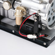 TECHING 1/10 DIY Mini Metal OHV Inline Four-cylinder Diesel Engine Model with Cooling System Educational Toys Gifts (Upgraded Version/300+PCS) enginediyshop