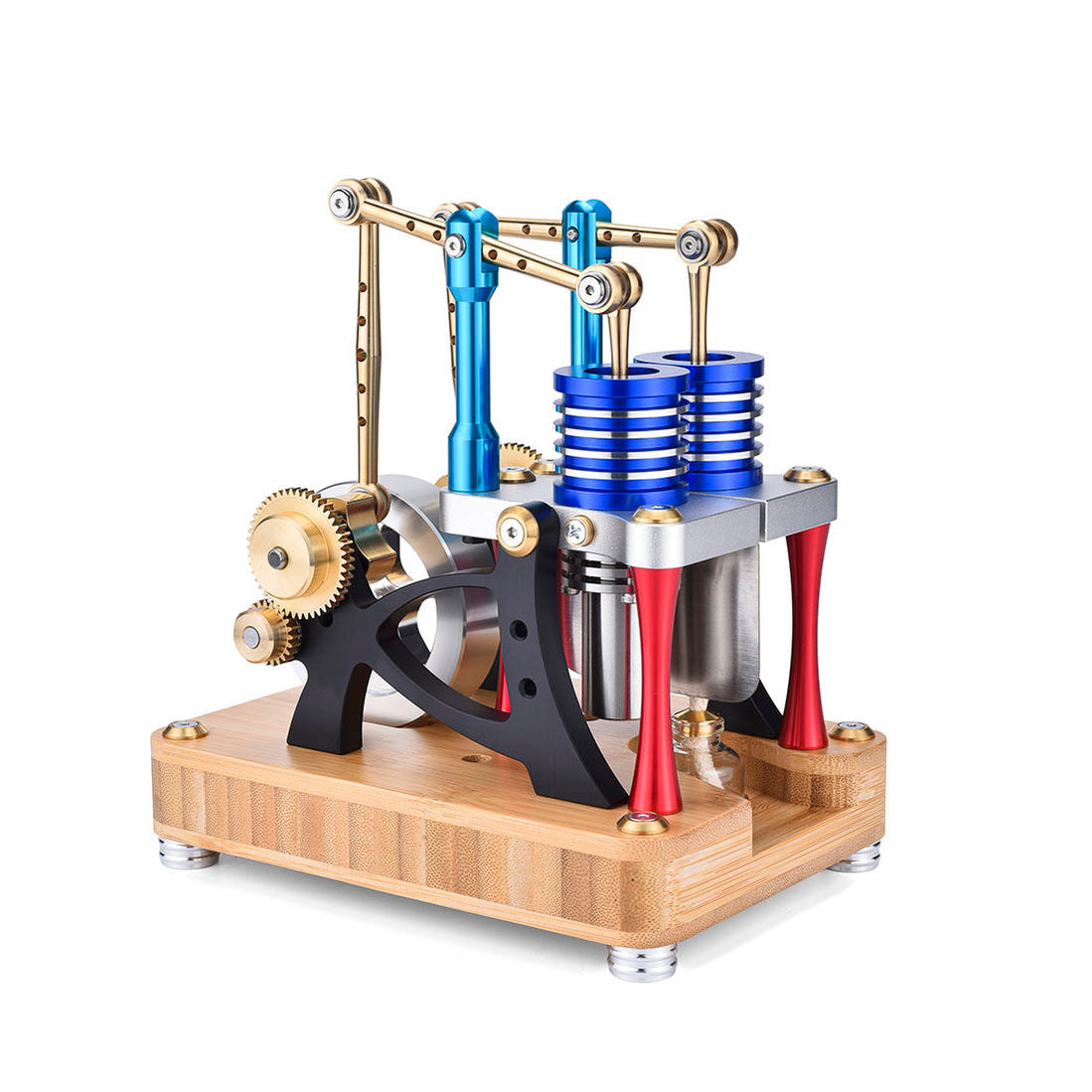 Stirring Engine Slides ENJOMOR Alpha-Type Balance Beam Dual-Cylinder Dual-Piston Hot Air Stir ...
