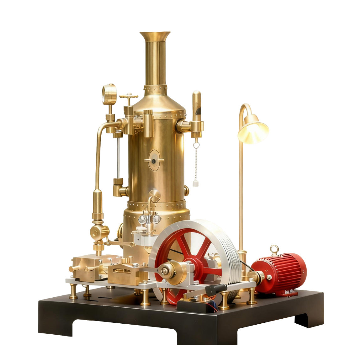 RETROL SE-03 DIY Steam Engine Model Kit with Generator & Light, 38 PCS Educational Mechanical Building Set