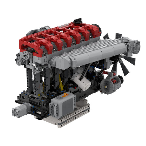 MOC RB-26 Six-Cylinder Four-Stroke Gasoline Engine Model Building Blocks Toy Set -1985PCS-Build Your Own L6 Engine enginediyshop