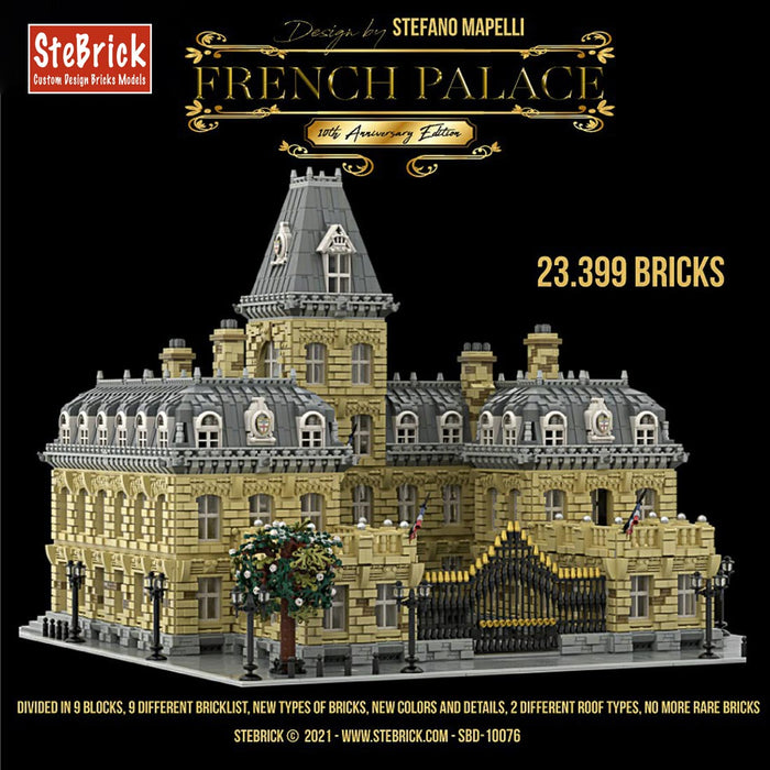 MOC-70573  French Palace 10th Anniversary Edition  French Palace V2.0 Bricks DIY Building Block Small Particle Model（23399PCS) enginediyshop