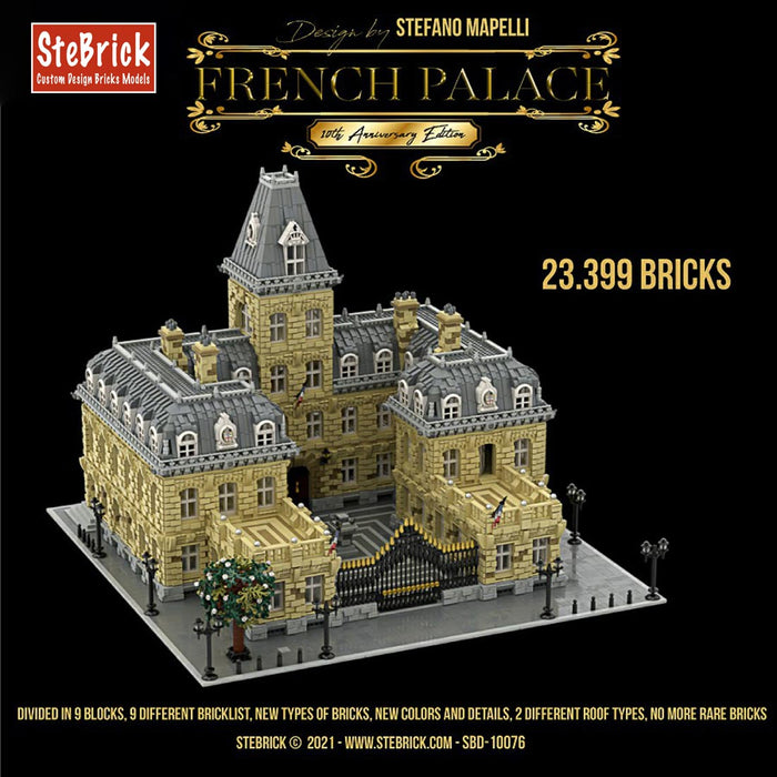 MOC-70573  French Palace 10th Anniversary Edition  French Palace V2.0 Bricks DIY Building Block Small Particle Model（23399PCS) enginediyshop