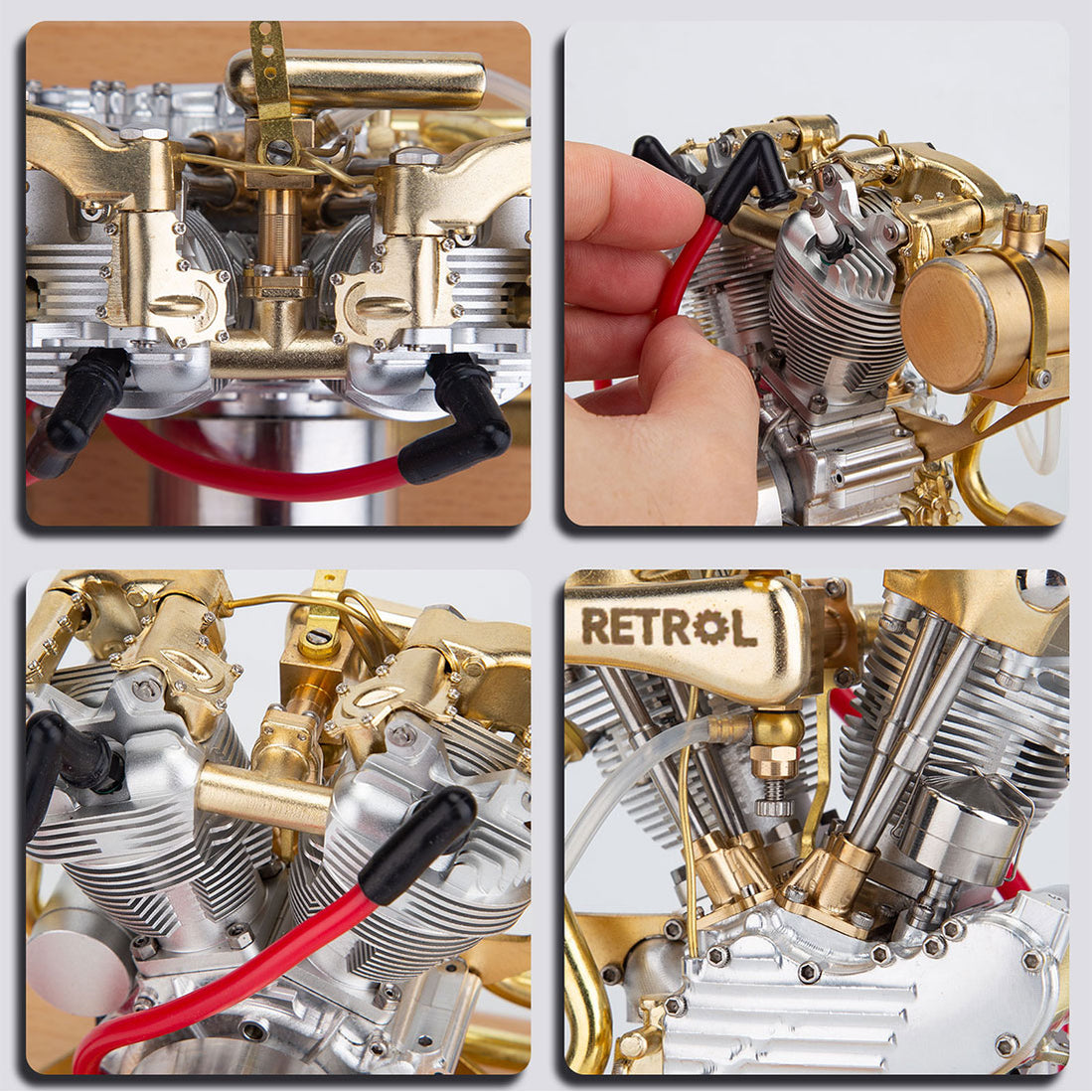 RETROL R29 4.2CC Mini OHV V-Twin Double-cylinder Four-stroke Gasoline ...