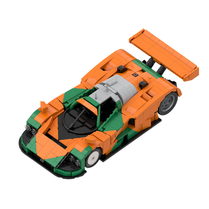 Japanese Winning Racecar Building Blocks Set – Modular Sports Car Model with Removable Engine & Opening Doors（1470PCS)） enginediyshop