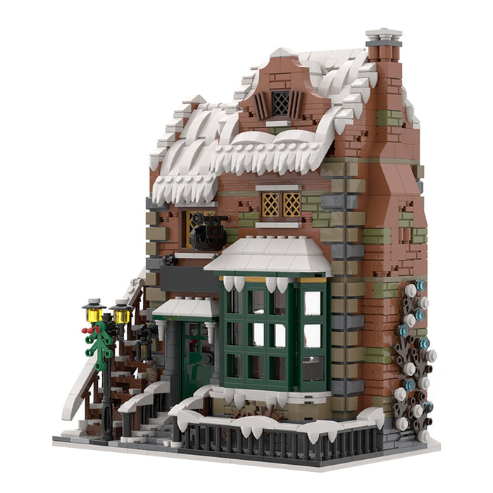 MOC-228435 Winter Modular Christmas Snow Scene Street Scene Building Blocks Set (1841PCS) enginediyshop