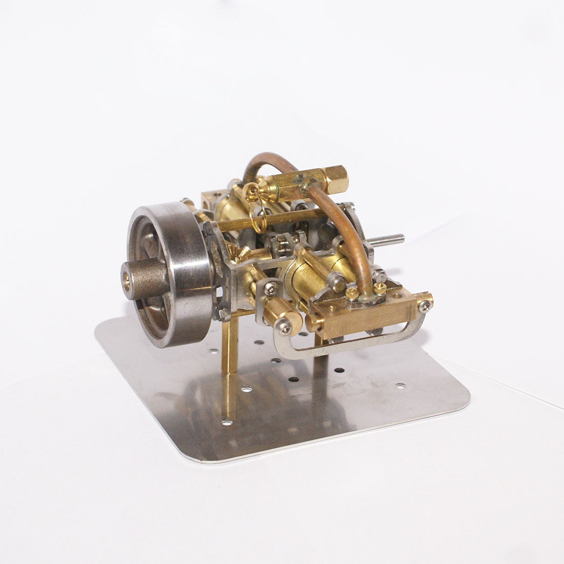 Miniatur-Dampfmaschinenmodell mit vier Zylindern in horizontaler Gegenüberstellung, ohne Kessel für Modellschiff-Geschenksammlung 3