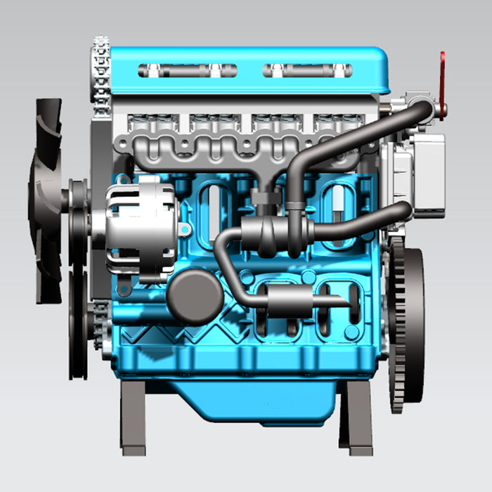 Inline Engine Design TECHING L4 Car Engine 3D Metal Turbocharged Inline 4 Cylinder Engine K ...