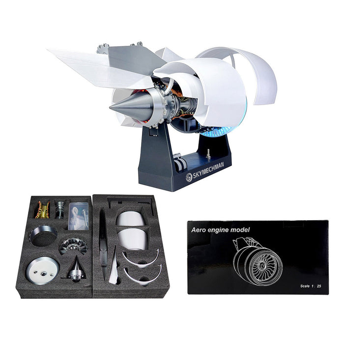 SKYMECHMAN 1/24 Scale A38X Turbofan Engine Model Kit - 3D Printed Resin Simulation Engine with Variable Speed, DIY Assembly Nacelle - Desktop Display for Mechanical Science enginediyshop