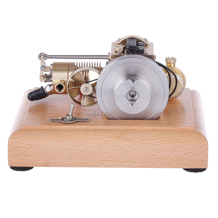 Mini 1.6cc Water-cooled Single-cylinder 4-stroke Gasoline Engine Internal Combustion Engine Model with Wooden Base enginediyshop