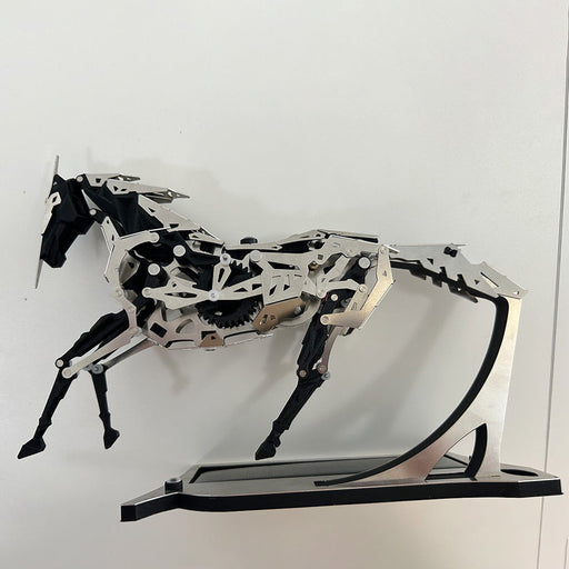 Solar-Powered Mechanical Horse 3D Metal Model DIY Assembly Art Sculpture Powered  Industrial Style Desk Decor Creature Mechanical Display Kit -165PCS enginediyshop