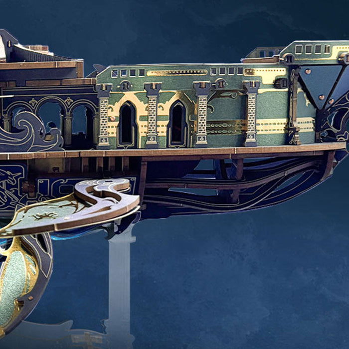 Whale Ship DIY 3D Wooden Puzzle Kit (472PCS) enginediyshop