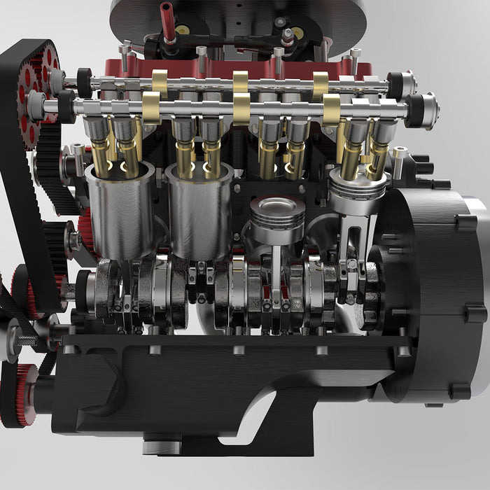 ENJOMOR GS-V8 PRO 78cc DOHC 4-Stroke 3-Ring 32-Valve Water-Cooled Gasoline Internal Combustion Engine Model with Electric Start (Assembled Version)