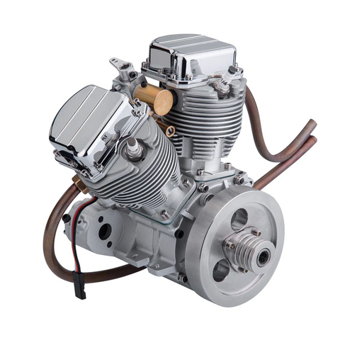 CISON FG-VT9 - 9cc V-Twin Dual Cylinder 4-Stroke Air-Cooled Gasoline Engine for RC Motorcycles and Model Engines enginediyshop