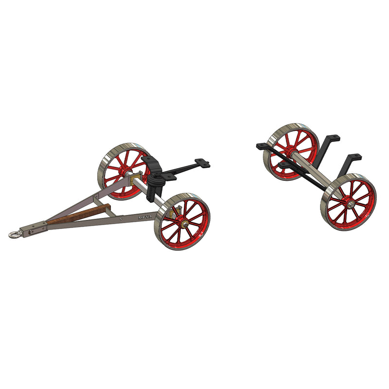 RETROL HM-01 Hit and Miss Engine Metal 4-Wheel Steering Flatbed Transport Cart Frame For Mechanical Enthusiasts And Vintage