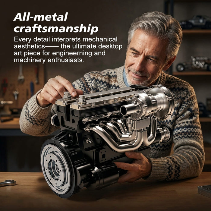 ENJOMOR 1/5 Scale GS-L6 28cc Inline 6 DOHC Gasoline Engine Model Enginediyshop