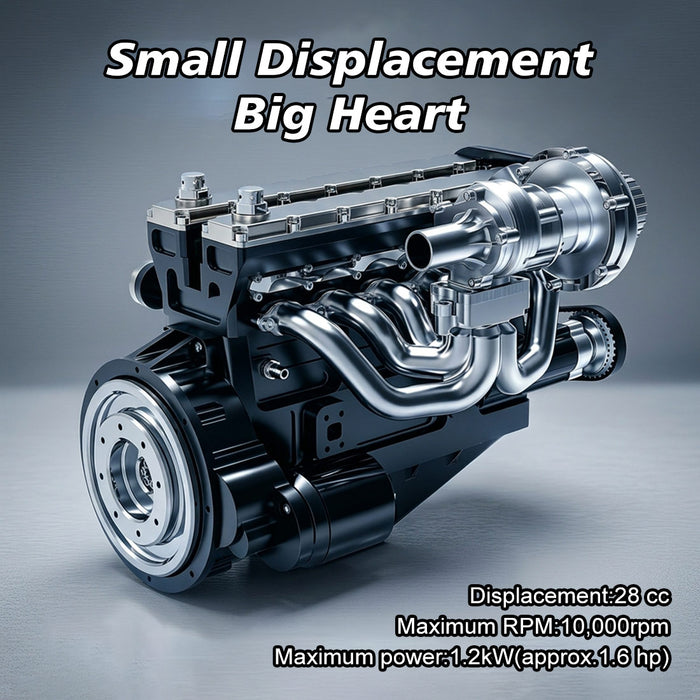 ENJOMOR 1/5 Scale GS-L6 28cc Inline 6 DOHC Gasoline Engine Model Enginediyshop