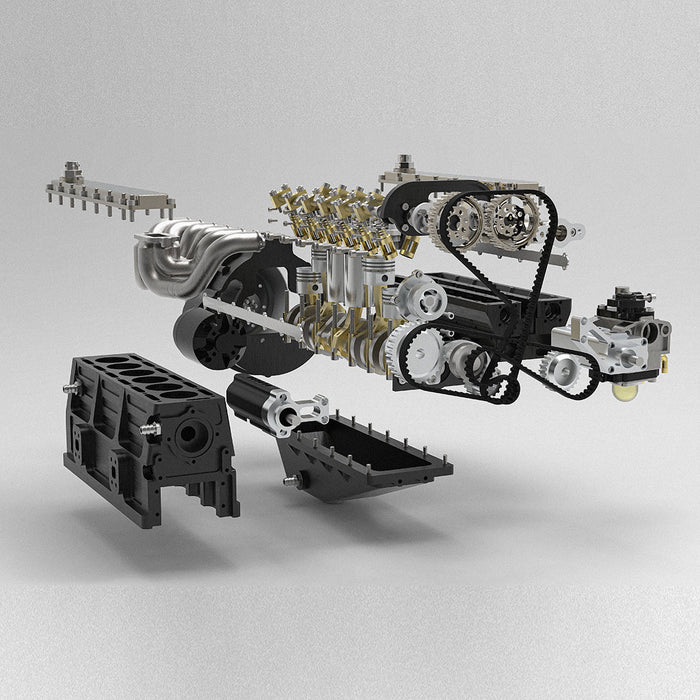 ENJOMOR 1/5 Scale GS-L6 28cc Inline 6 DOHC Gasoline Engine Model Enginediyshop