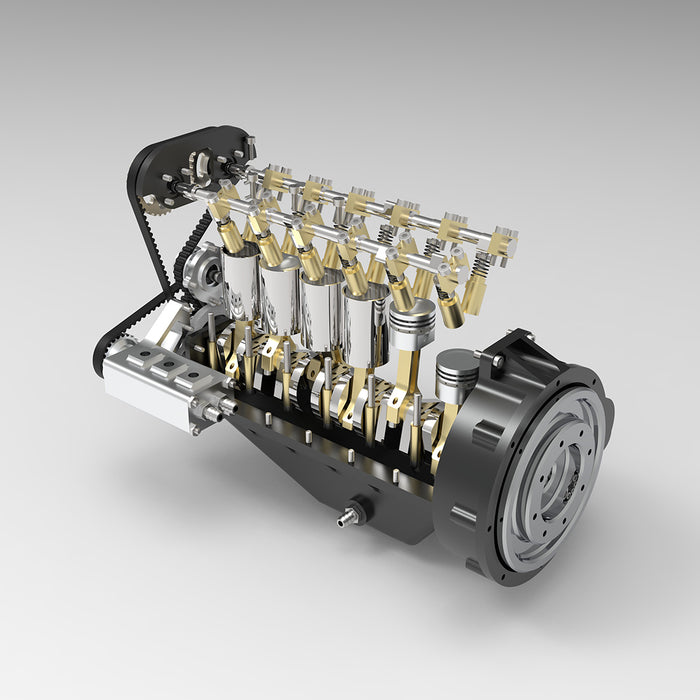 ENJOMOR 1/5 Scale GS-L6 28cc Inline 6 DOHC Gasoline Engine Model Enginediyshop