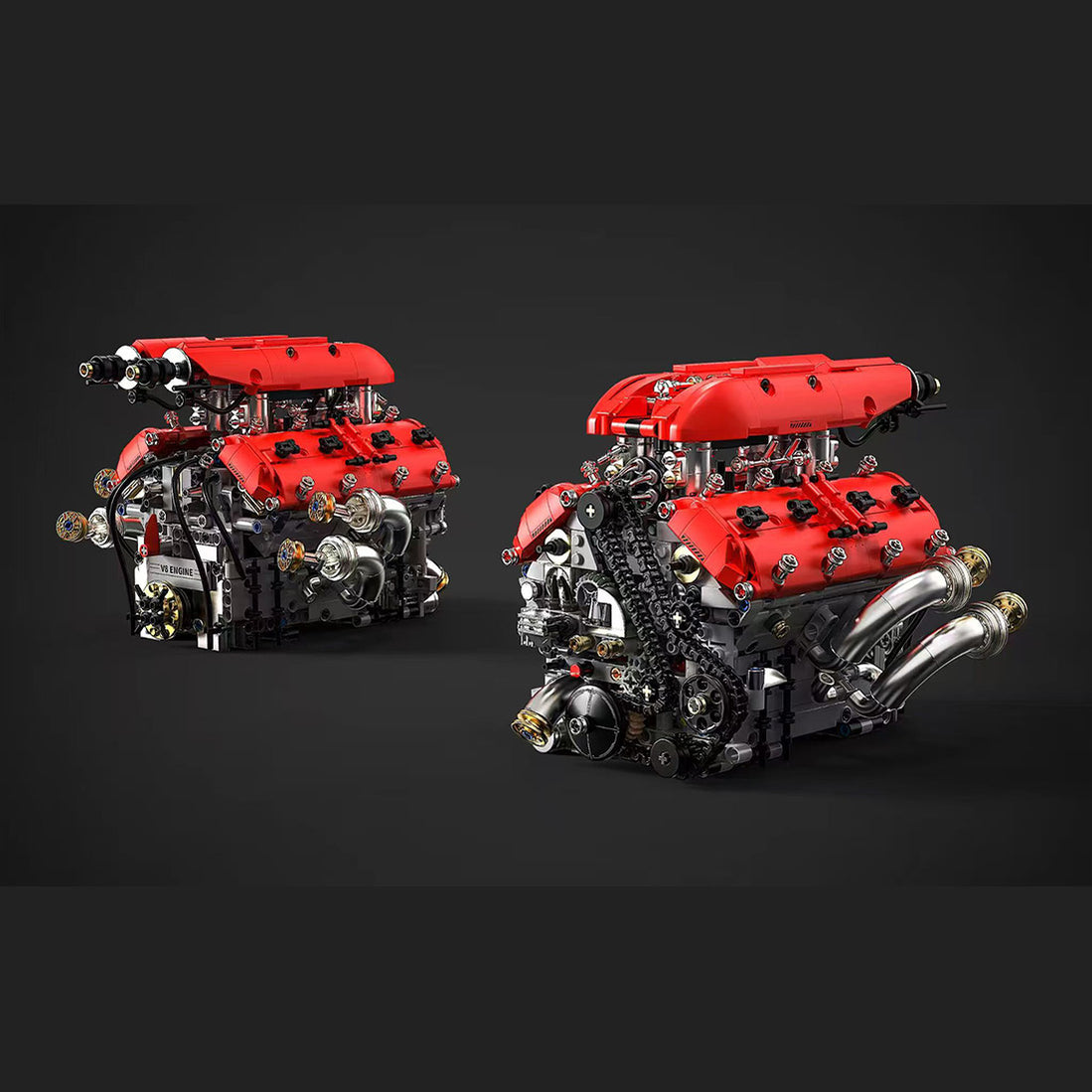 Ferrari V8 Engine Building Blocks Toy Set Build Your Own V8 Engine ...