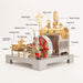 RETROL SE-02 Metal Reversible Horizontal Stationary Steam Engine and Boiler Model Kit with Generator and Street Lamp - enginediyshop