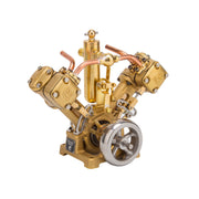 RW-V2 Mini V-Shape Double Cylinder Reciprocating Steam Engine Model for 70-130cm Steamships - Enginediyshop
