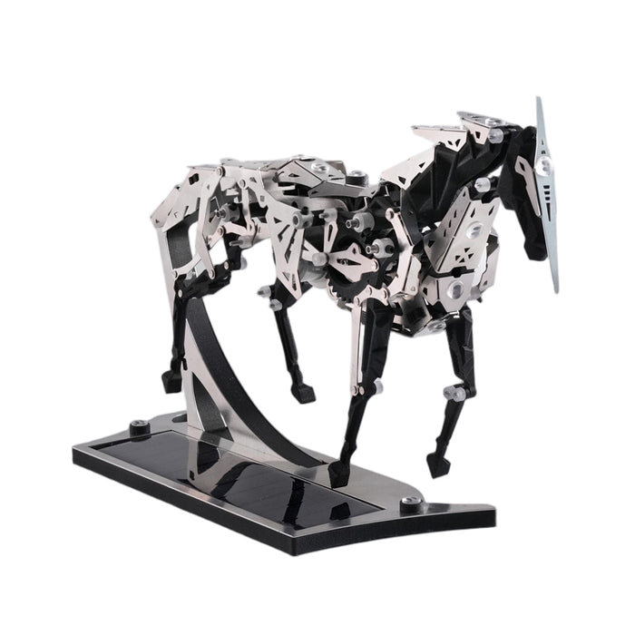 Solar Powered Mechanical Horse 3D Metal Model DIY Display Kit  enginediyshop