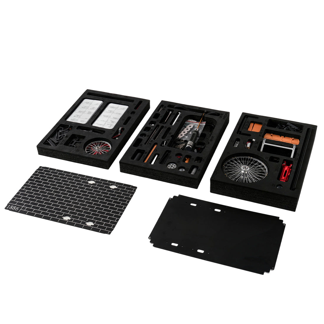 TECHING World's 1st Car Metal DIY Model Kit Parts Display