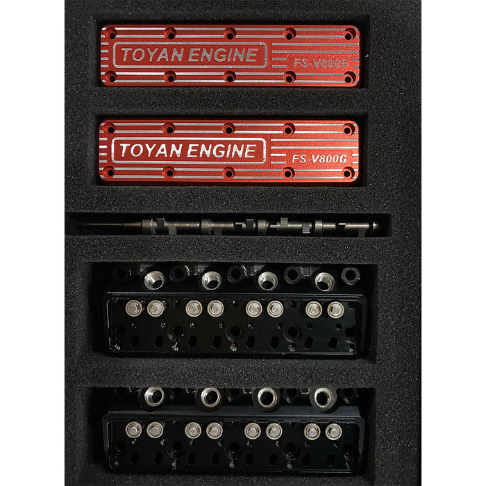 TOYAN FS-V800WGPC 1/10 Scale 28cc Water-Cooled Four-Stroke OHV V8 Gasoline Engine Model Kit - enginediyshop