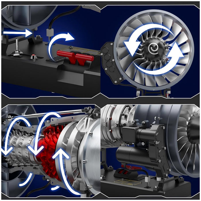 DM121 Dual Spool Turbofan Engine Model Kit High Bypass Ratio Engine ...