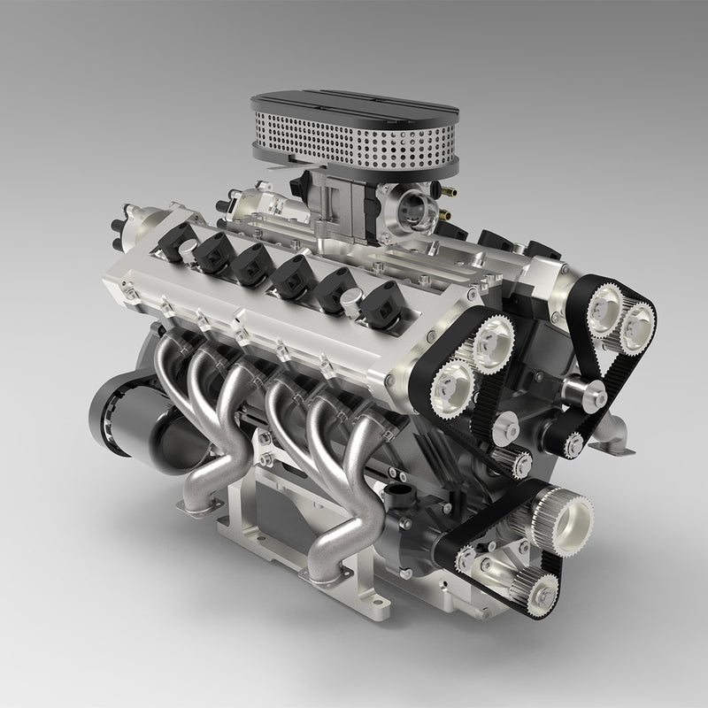 ENJOMOR V8 78CC DOHC Modelo de motor de combustión interna de gasolina eléctrica refrigerada por agua de ocho cilindros en forma de V de cuatro tiempos
