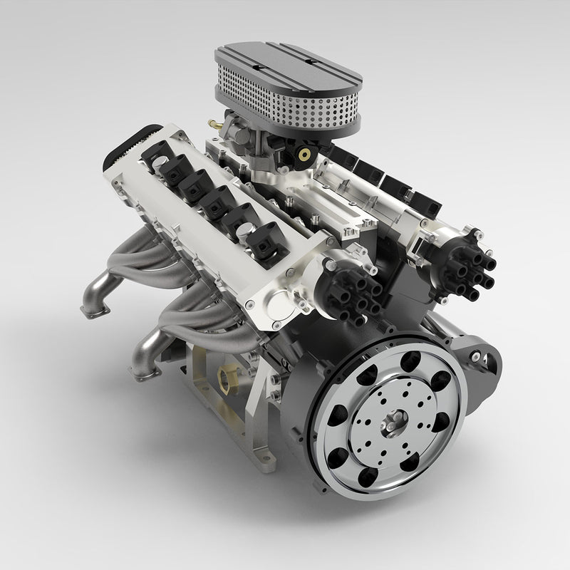 ENJOMOR V8 78CC DOHC Modelo de motor de combustión interna de gasolina eléctrica refrigerada por agua de ocho cilindros en forma de V de cuatro tiempos