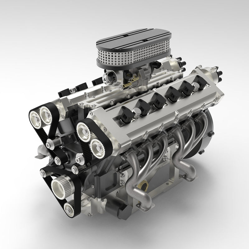 ENJOMOR V8 78CC DOHC Modelo de motor de combustión interna de gasolina eléctrica refrigerada por agua de ocho cilindros en forma de V de cuatro tiempos