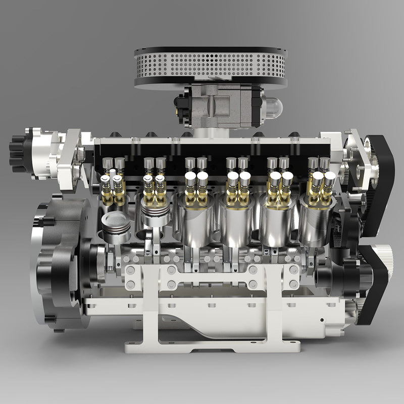 ENJOMOR V8 78CC DOHC Modelo de motor de combustión interna de gasolina eléctrica refrigerada por agua de ocho cilindros en forma de V de cuatro tiempos