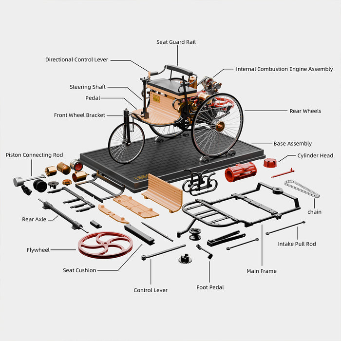 TECHING World's 1st Car Metal DIY Model Kit -430+Pcs enginediyshop