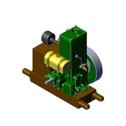RETROL & OKMO L-D Miniature Single-Cylinder 4-Stroke Stationary Gasoline Engine Model 100th Anniversary Edition enginediyshop