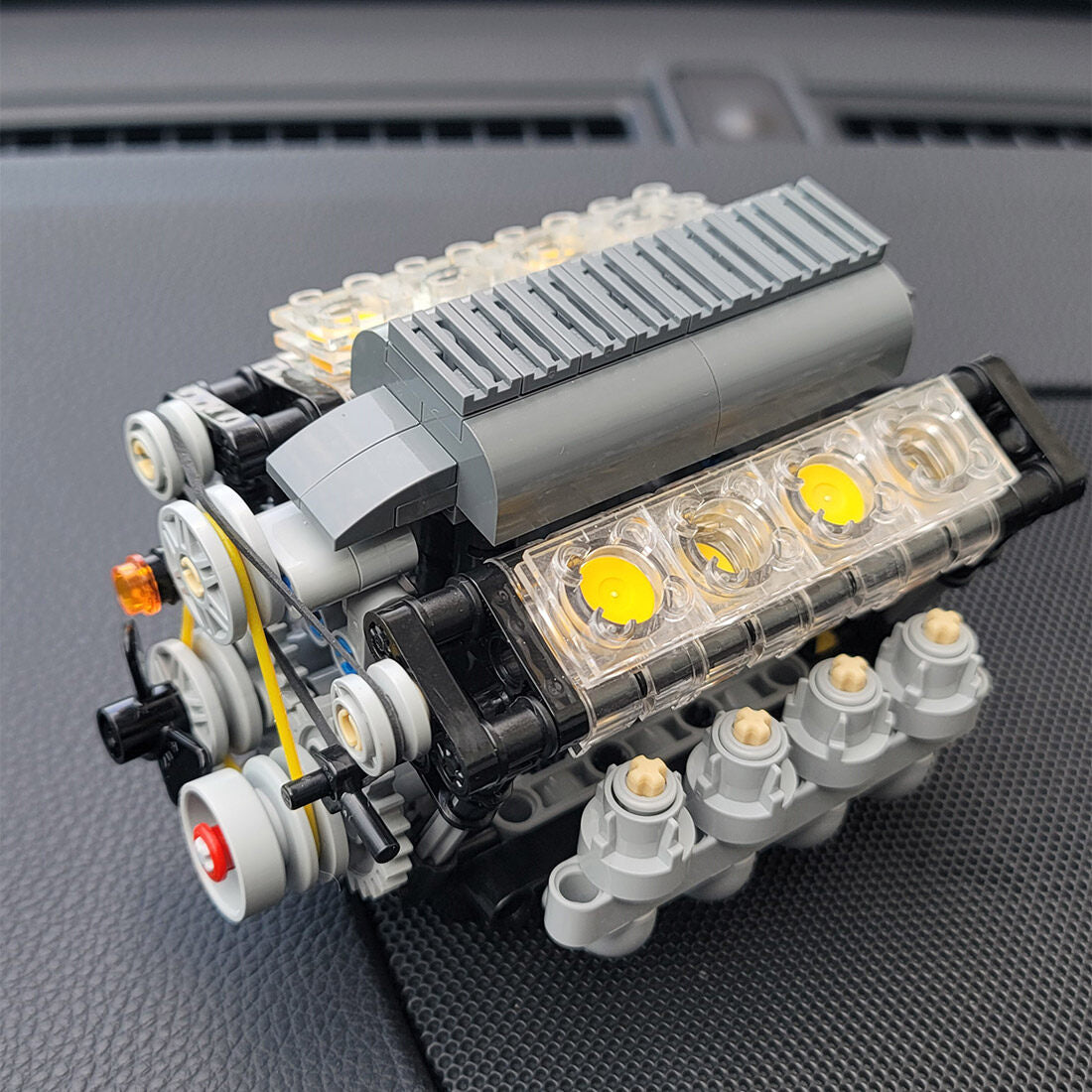 V8 Engine with Gearbox Tech Engine Model Particle Building Blocks MOC ...