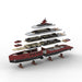 MOC-254412 120CM Modular Luxury Yacht Building Blocks Set-15639PCS enginediyshop